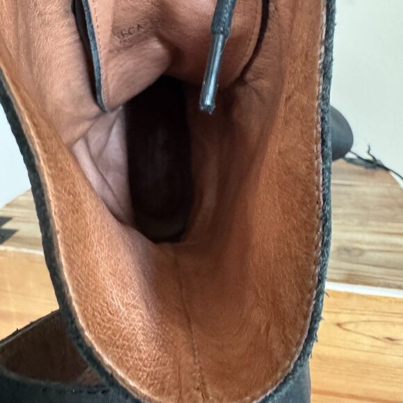 Jeffrey Campbell X Free People Vega Black Metal Toe Cap Flat Combat Boot Size 8 - Picture 12 of 16